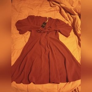 Small red cocktail dress